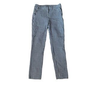 Cynthia Rowley Blue and White Gingham Plaid Pants Size 4